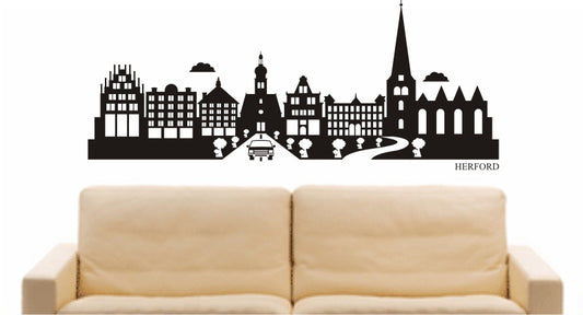 WANDTATTOO e795 Skyline Stadt - Herford (Deutschland) Design 2