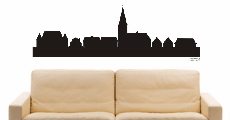 WANDTATTOO e798 Skyline Stadt - Herten (Deutschland) Design 1