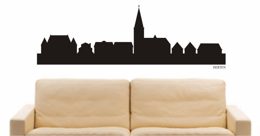 WANDTATTOO e798 Skyline Stadt - Herten (Deutschland) Design 1