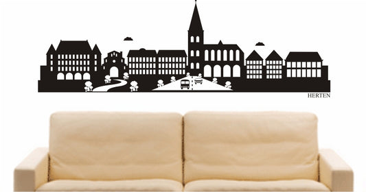 WANDTATTOO e798 Skyline Stadt - Herten (Deutschland) Design 2