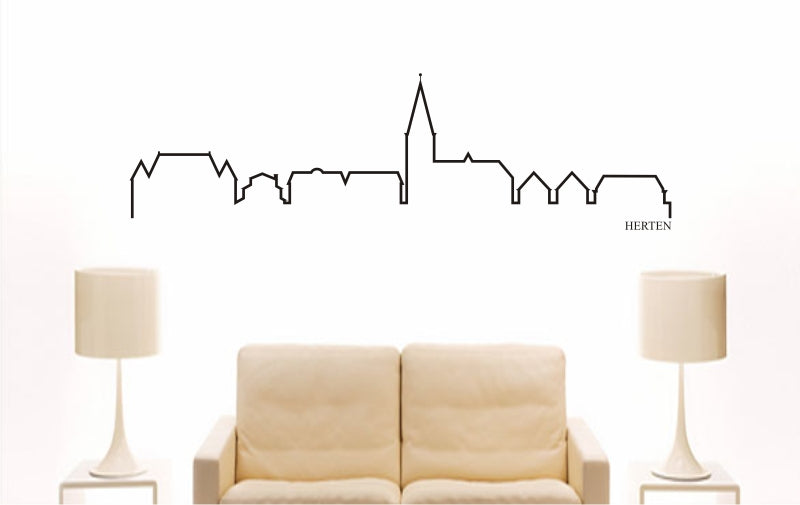WANDTATTOO e798 Skyline Stadt - Herten (Deutschland) Design 4