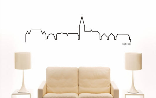 WANDTATTOO e798 Skyline Stadt - Herten (Deutschland) Design 4