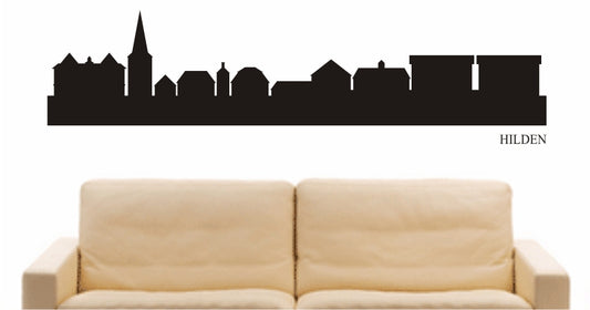 WANDTATTOO e799 Skyline Stadt - Hilden (Deutschland) Design 1