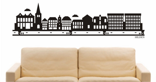 WANDTATTOO e799 Skyline Stadt - Hilden (Deutschland) Design 2