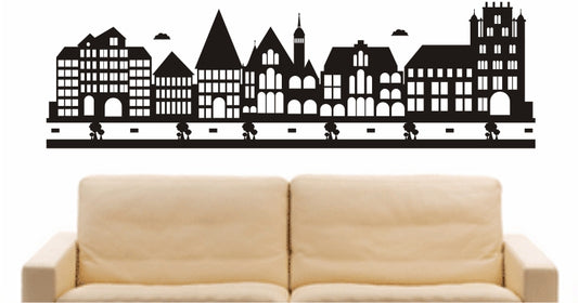 WANDTATTOO e800 Skyline Stadt - Peine (Deutschland) Design 2