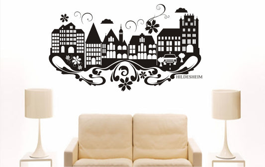 WANDTATTOO e800 Skyline Stadt - Peine (Deutschland) Design 3