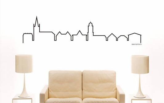 WANDTATTOO e802 Skyline Stadt - Ibbenbüren (Deutschland) Design 4