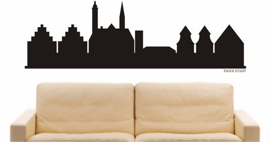 WANDTATTOO e803 Skyline Stadt - Ingolstadt (Deutschland) Design 1
