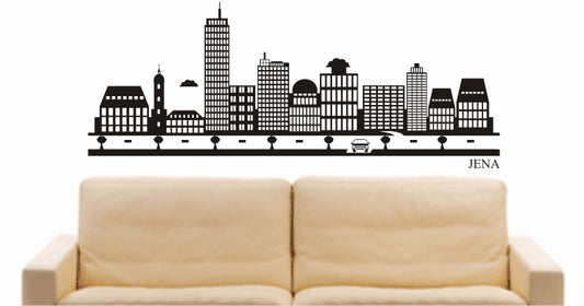 WANDTATTOO e805 Skyline Stadt - Jena (Deutschland) Design 2
