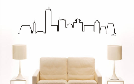 WANDTATTOO e805 Skyline Stadt - Jena (Deutschland) Design 4