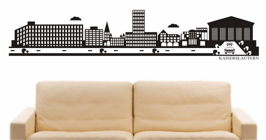 WANDTATTOO e806 Skyline Stadt - Kaiserslautern (Deutschland) Design 2