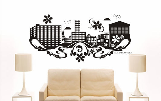 WANDTATTOO e806 Skyline Stadt - Kaiserslautern (Deutschland) Design 3