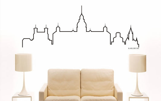 WANDTATTOO e807 Skyline Stadt - Karlsruhe (Deutschland) Design 4