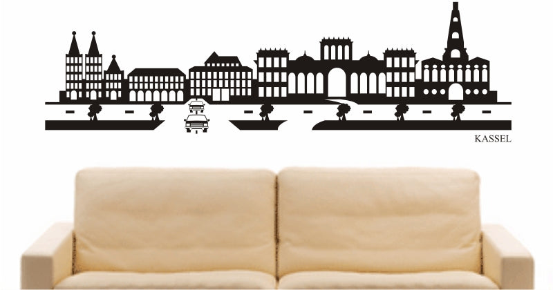 WANDTATTOO e808 Skyline Stadt - Kassel (Deutschland) Design 2