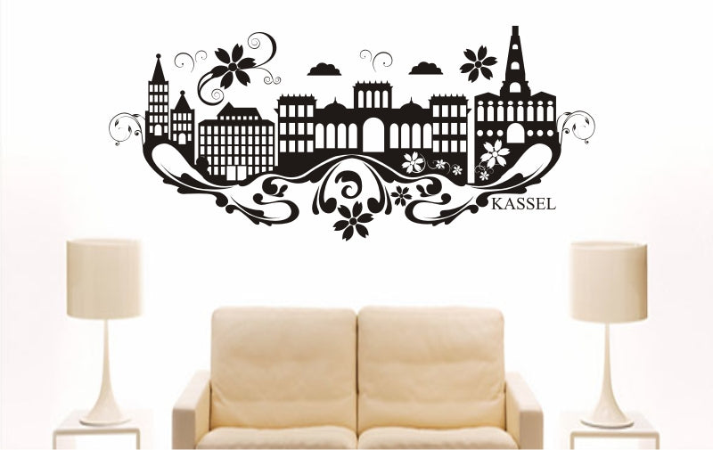 WANDTATTOO e808 Skyline Stadt - Kassel (Deutschland) Design 3