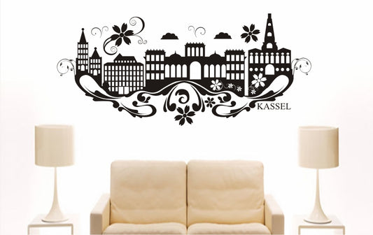 WANDTATTOO e808 Skyline Stadt - Kassel (Deutschland) Design 3