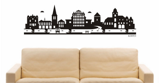 WANDTATTOO e810 Skyline Stadt - Kerpen (Deutschland) Design 2