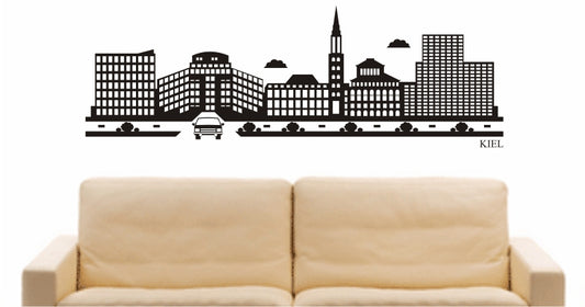 WANDTATTOO e811 Skyline Stadt - Kiel (Deutschland) Design 2