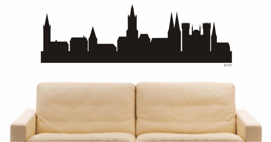 WANDTATTOO e812 Skyline Stadt - Kleve (Deutschland) Design 1