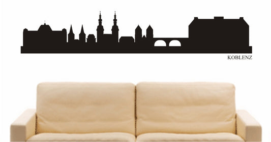 WANDTATTOO e813 Skyline Stadt - Koblenz (Deutschland) Design 1