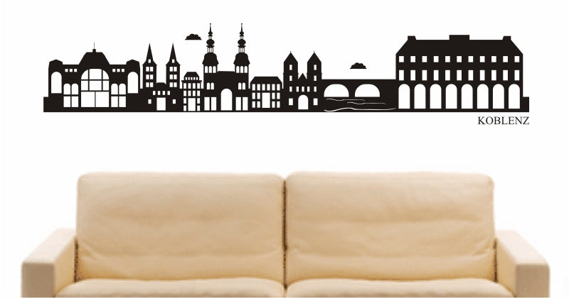 WANDTATTOO e813 Skyline Stadt - Koblenz (Deutschland) Design 2
