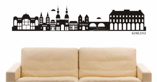 WANDTATTOO e813 Skyline Stadt - Koblenz (Deutschland) Design 2