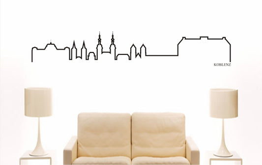 WANDTATTOO e813 Skyline Stadt - Koblenz (Deutschland) Design 4