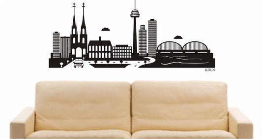 WANDTATTOO e814 Skyline Stadt - Köln (Deutschland) Design 2