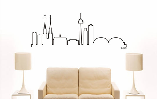 WANDTATTOO e814 Skyline Stadt - Köln (Deutschland) Design 4