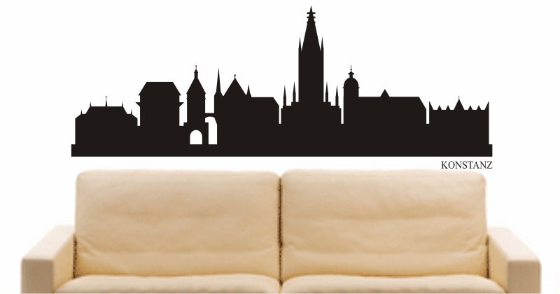 WANDTATTOO e815 Skyline Stadt - Konstanz (Deutschland) Design 1