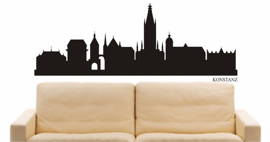 WANDTATTOO e815 Skyline Stadt - Konstanz (Deutschland) Design 1