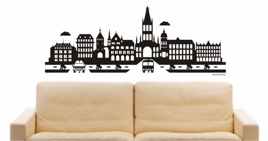 WANDTATTOO e815 Skyline Stadt - Konstanz (Deutschland) Design 2