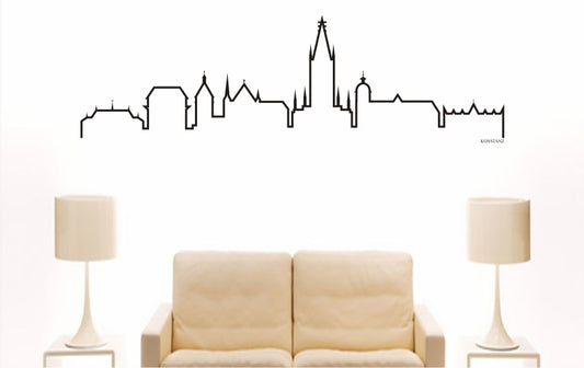 WANDTATTOO e815 Skyline Stadt - Konstanz (Deutschland) Design 4
