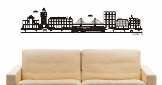 WANDTATTOO e816 Skyline Stadt - Krefeld (Deutschland) Design 2