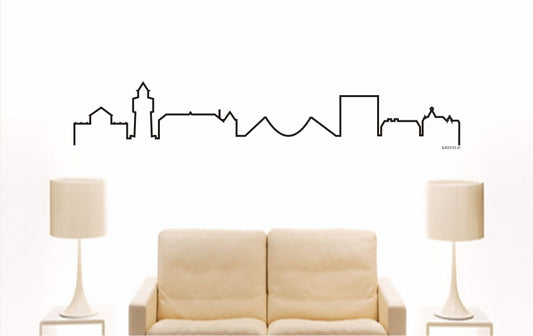 WANDTATTOO e816 Skyline Stadt - Krefeld (Deutschland) Design 4
