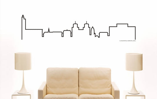 WANDTATTOO e818 Skyline Stadt - Langenfeld (Deutschland) Design 4