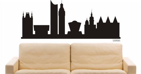 WANDTATTOO e820 Skyline Stadt - Leipzig (Deutschland) Design 1