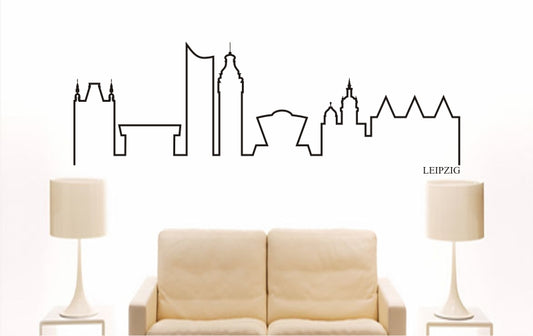 WANDTATTOO e820 Skyline Stadt - Leipzig (Deutschland) Design 4