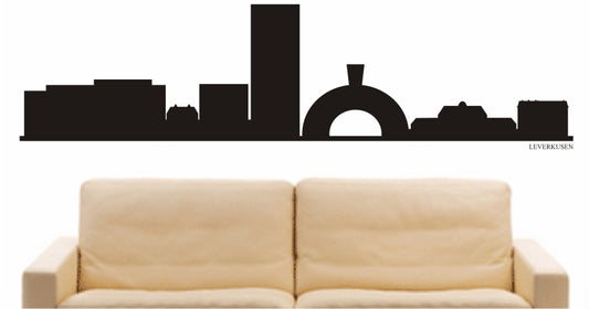 WANDTATTOO e821 Skyline Stadt - Leverkusen (Deutschland) Design 1