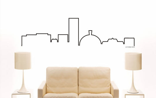 WANDTATTOO e821 Skyline Stadt - Leverkusen (Deutschland) Design 4