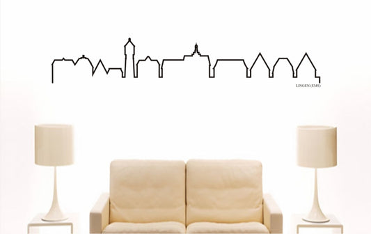 WANDTATTOO e822 Skyline Stadt - Lingen (Deutschland) Design 4