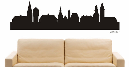 WANDTATTOO e823 Skyline Stadt - Lippstadt (Deutschland) Design 1