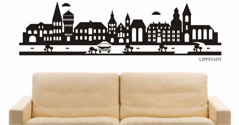 WANDTATTOO e823 Skyline Stadt - Lippstadt (Deutschland) Design 2