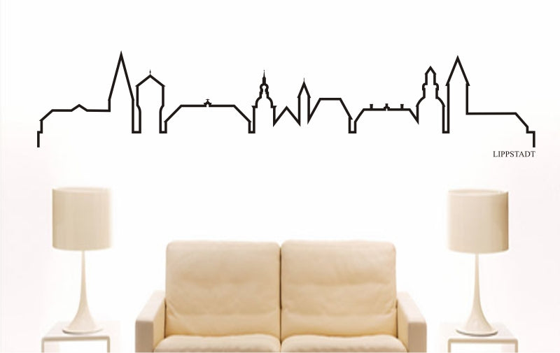 WANDTATTOO e823 Skyline Stadt - Lippstadt (Deutschland) Design 4