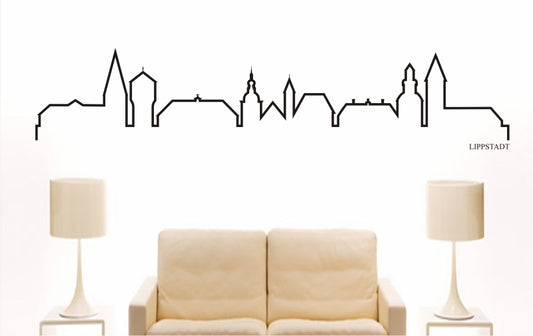 WANDTATTOO e823 Skyline Stadt - Lippstadt (Deutschland) Design 4