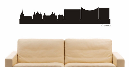 WANDTATTOO e826 Skyline Stadt - Lüdenscheid (Deutschland) Design 1