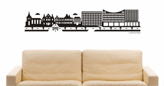 WANDTATTOO e826 Skyline Stadt - Lüdenscheid (Deutschland) Design 2