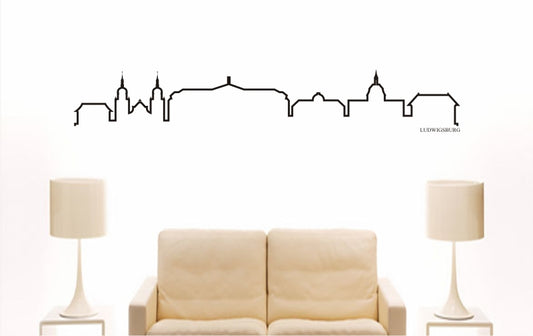 WANDTATTOO e827 Skyline Stadt - Ludwigsburg (Deutschland) Design 4