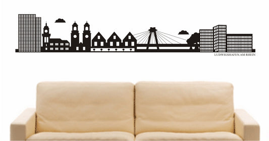 WANDTATTOO e828 Skyline Stadt - Ludwigshafen am Rhein (Deutschland) Design 2
