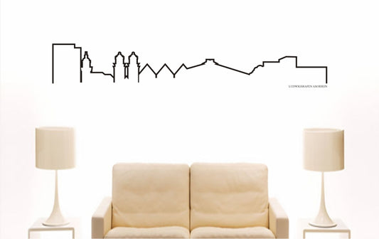 WANDTATTOO e828 Skyline Stadt - Ludwigshafen am Rhein (Deutschland) Design 4